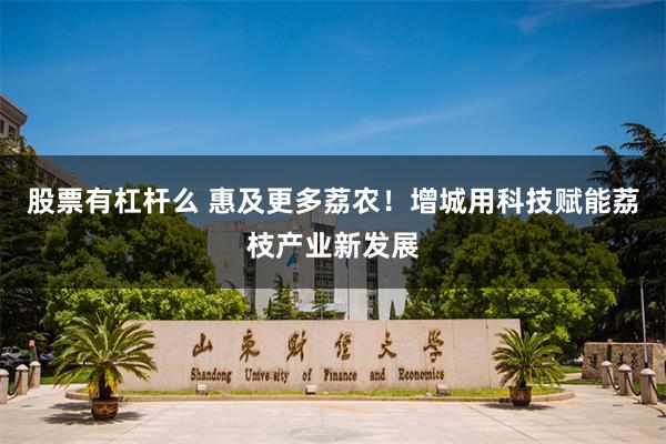 股票有杠杆么 惠及更多荔农！增城用科技赋能荔枝产业新发展